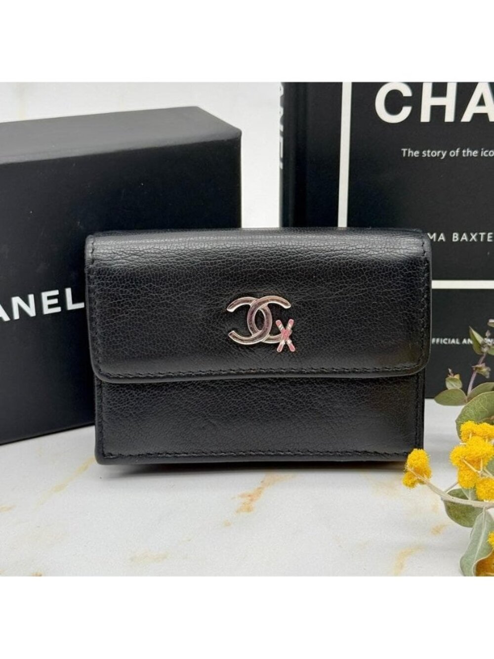 Chanel Ski Motif Trifold Wallet